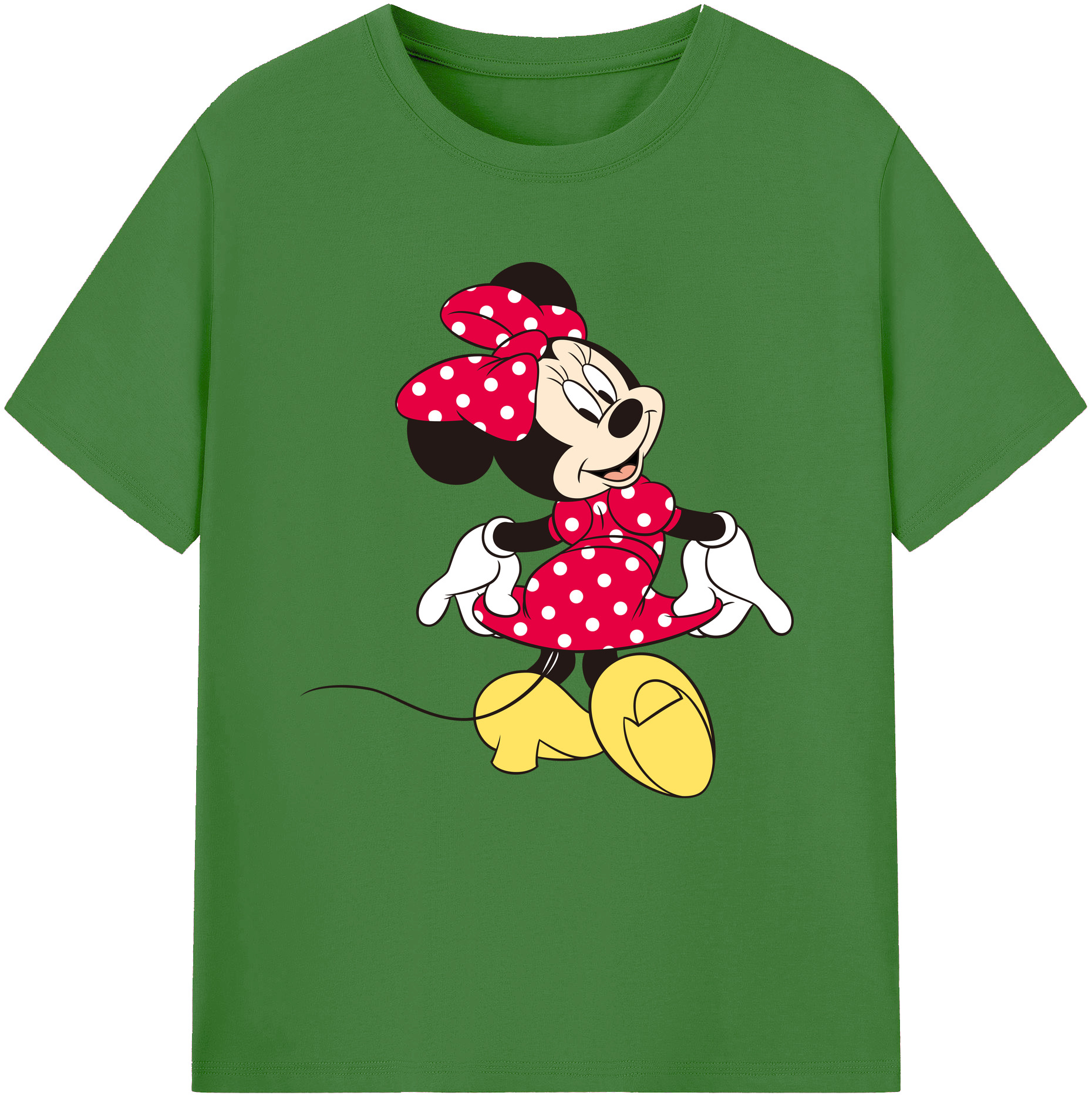 （画像用） ミッキーマウス Mickey Mouse レディースカジュアルプリントTシャツ（綿100％）